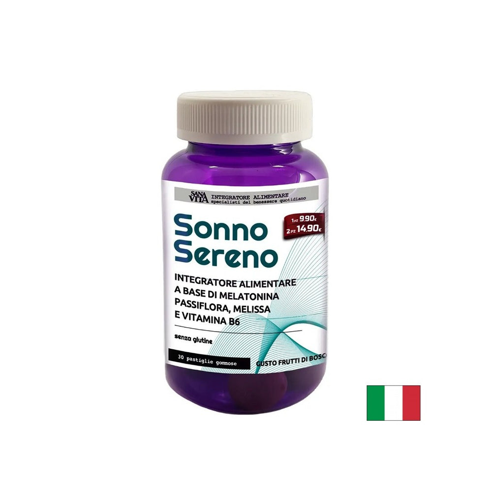 Mélatonine + passion, baume de citronnage et vitamine B6 - pour le stress, l'insomnie, l'anxiété, 30 comprimés de gelée