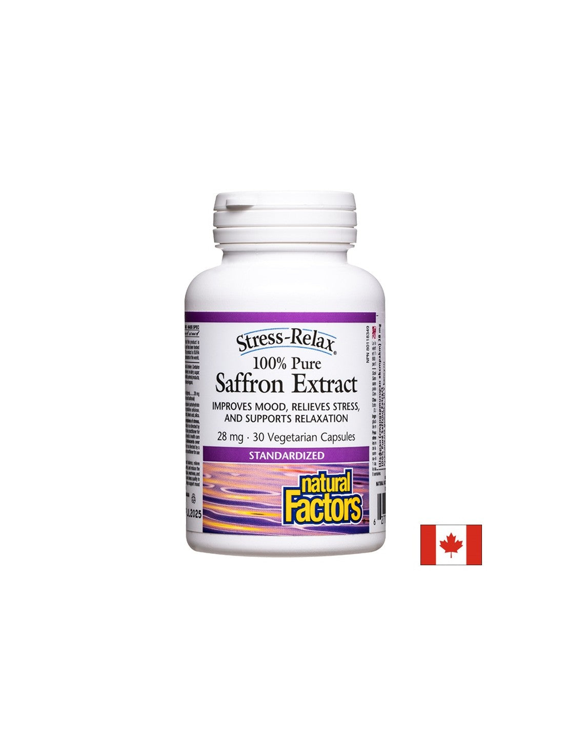 Stress et dépression - Safran (extrait standardisé), 28 mg x 30 capsules V <tc>Natural Factors</tc>