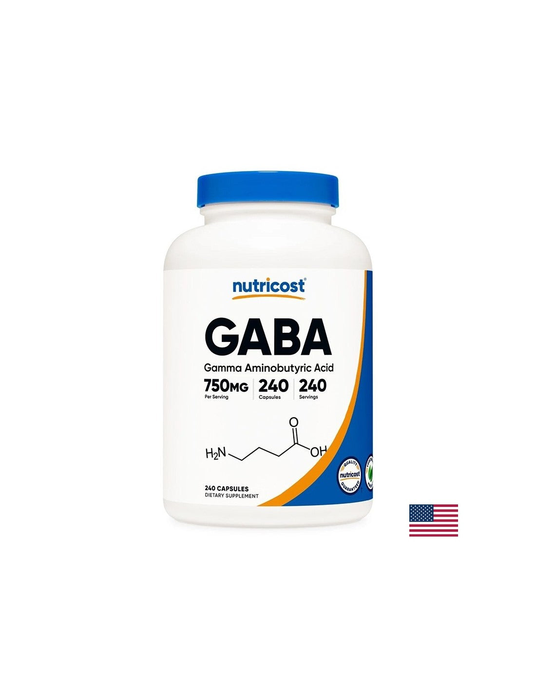 Stress et bonne humeur - acide gamma-aminobutyrique (GABA), 750 mg x 240 capsules
