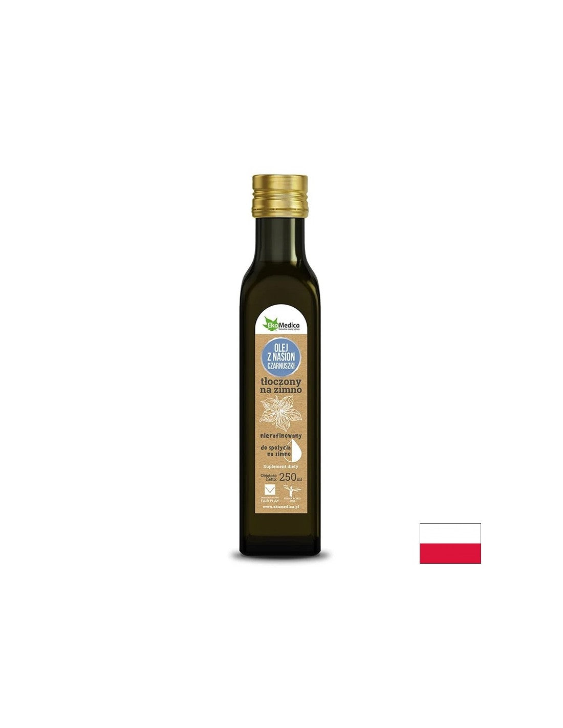 Huile de cumin noir pressé à froid, 250 ml