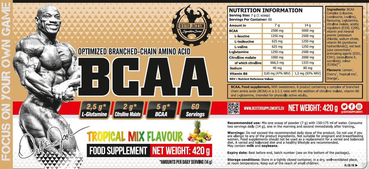 Série d'or | BCAA avec L-glutamine et L-Citrulline Malate - 420 grammes