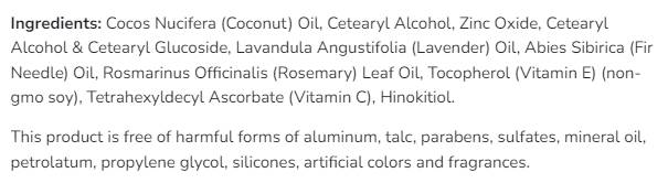 Stick déodorant durable - Lavande rafraîchissante - 62 grammes