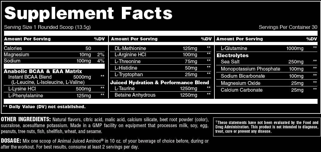 Aminos à jus d'animaux - 348 ~ 405 grammes