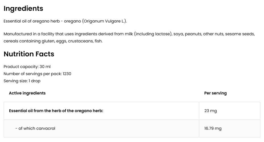 Huile essentielle de l'origan - 30 ml