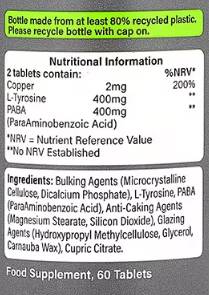 PE Nutrition | Comprimés de bronzage - 60 comprimés