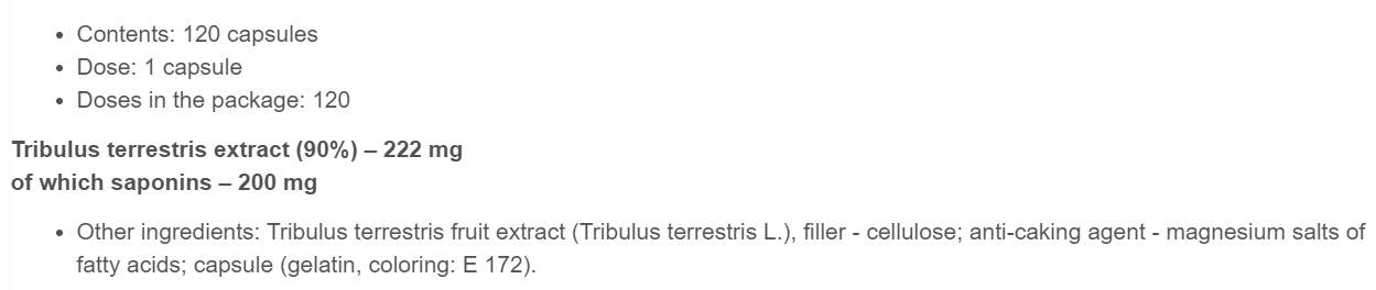 Tribusteron 90 - 120 capsules