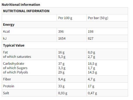 Barre à haute protéine supplémentaire - 18 x 50 grammes