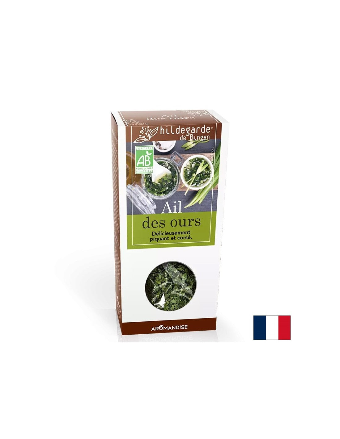 Ail sauvage séché pour l'assaisonnement des viandes, sauces et plats, 18 g