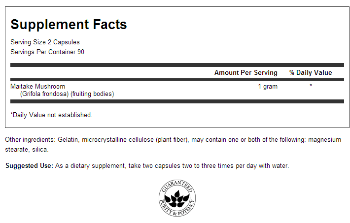 MAITAKE MURDE 500 mg 180 capsules