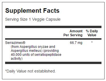 SERRAZIMES OPTIMUM SERRAZIMES 40 000 unités 66,7 mg 60 capsules