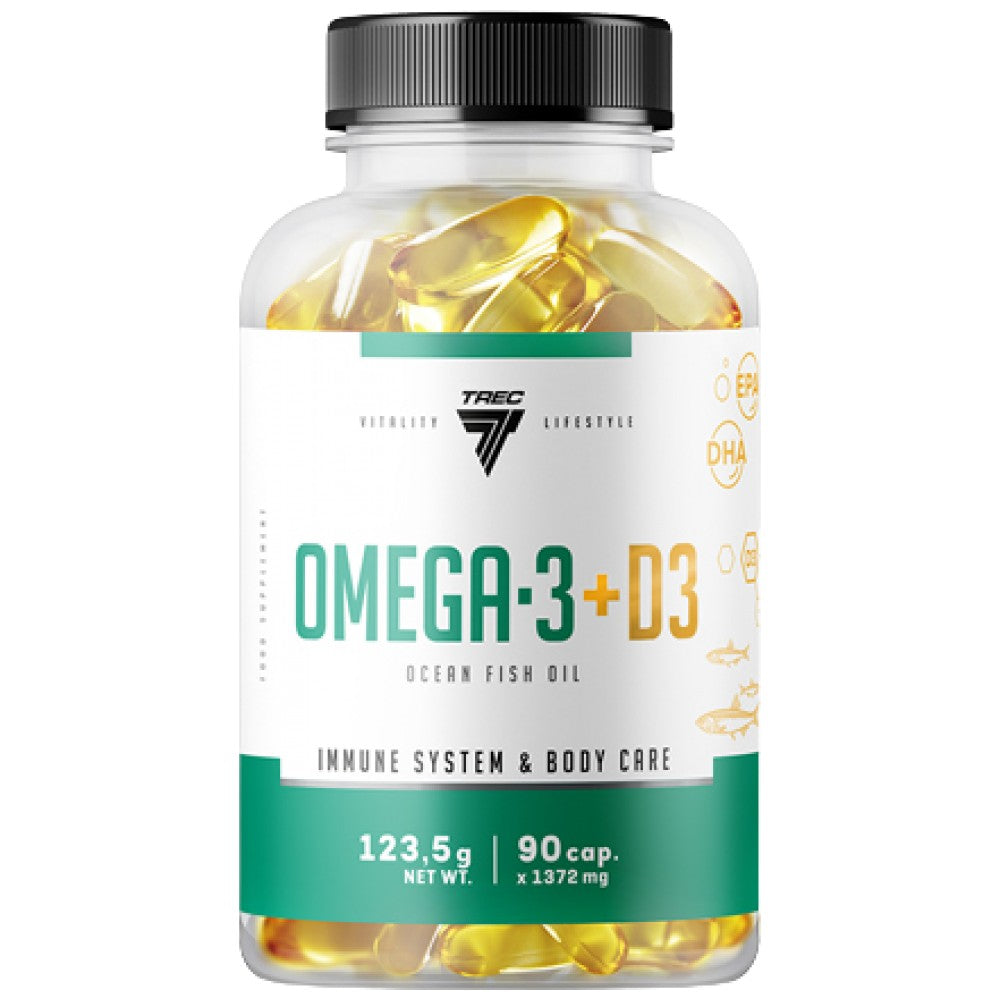 Capsules de gel oméga-3 + D3 90
