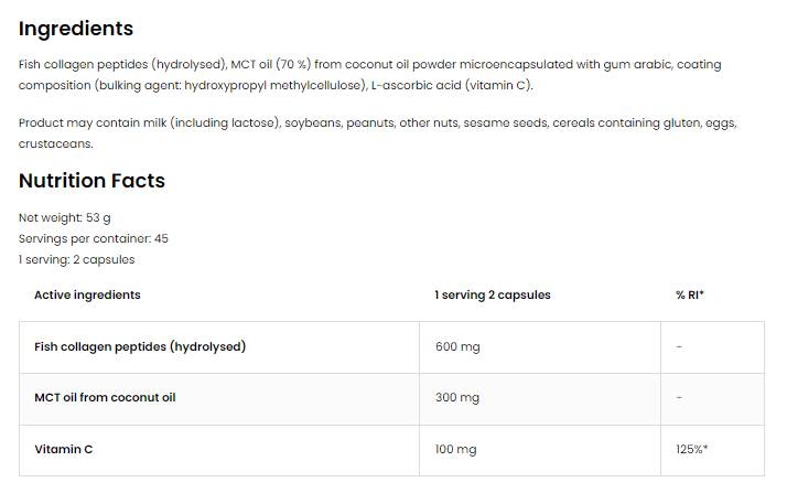 Coco et collagène | Collagène marin avec capsules MCT - 90