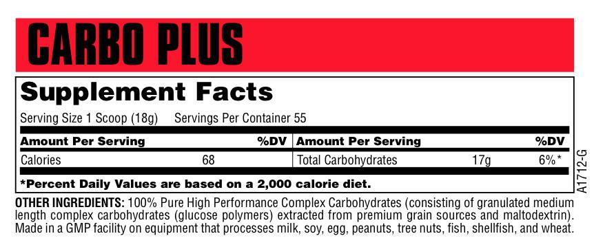 Carbo plus - 1000 grammes