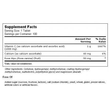 Vitamine C tamponnée 1000 mg 100 comprimés