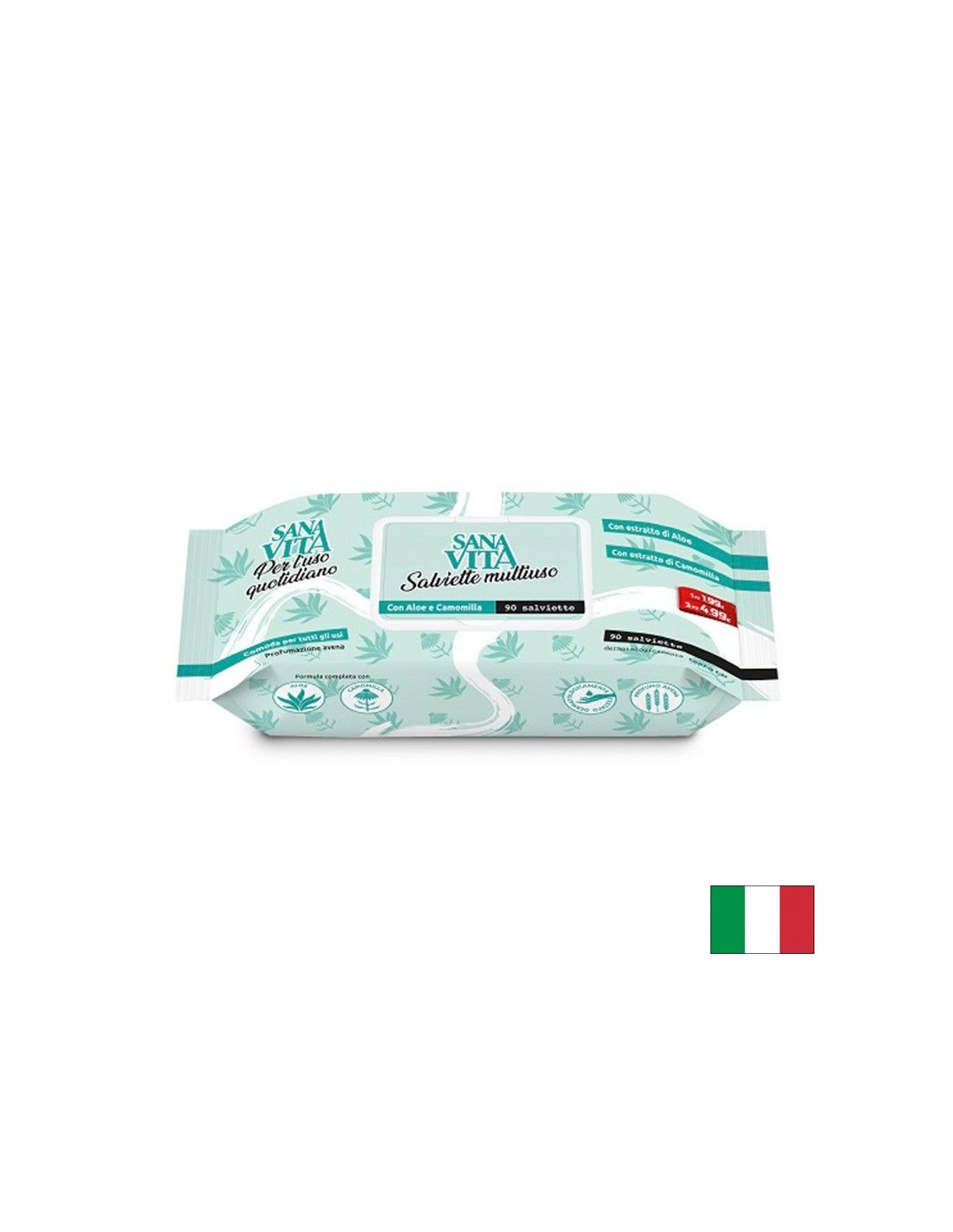 Универсални мокри ъърачки с алое и лайка, 90 бр.