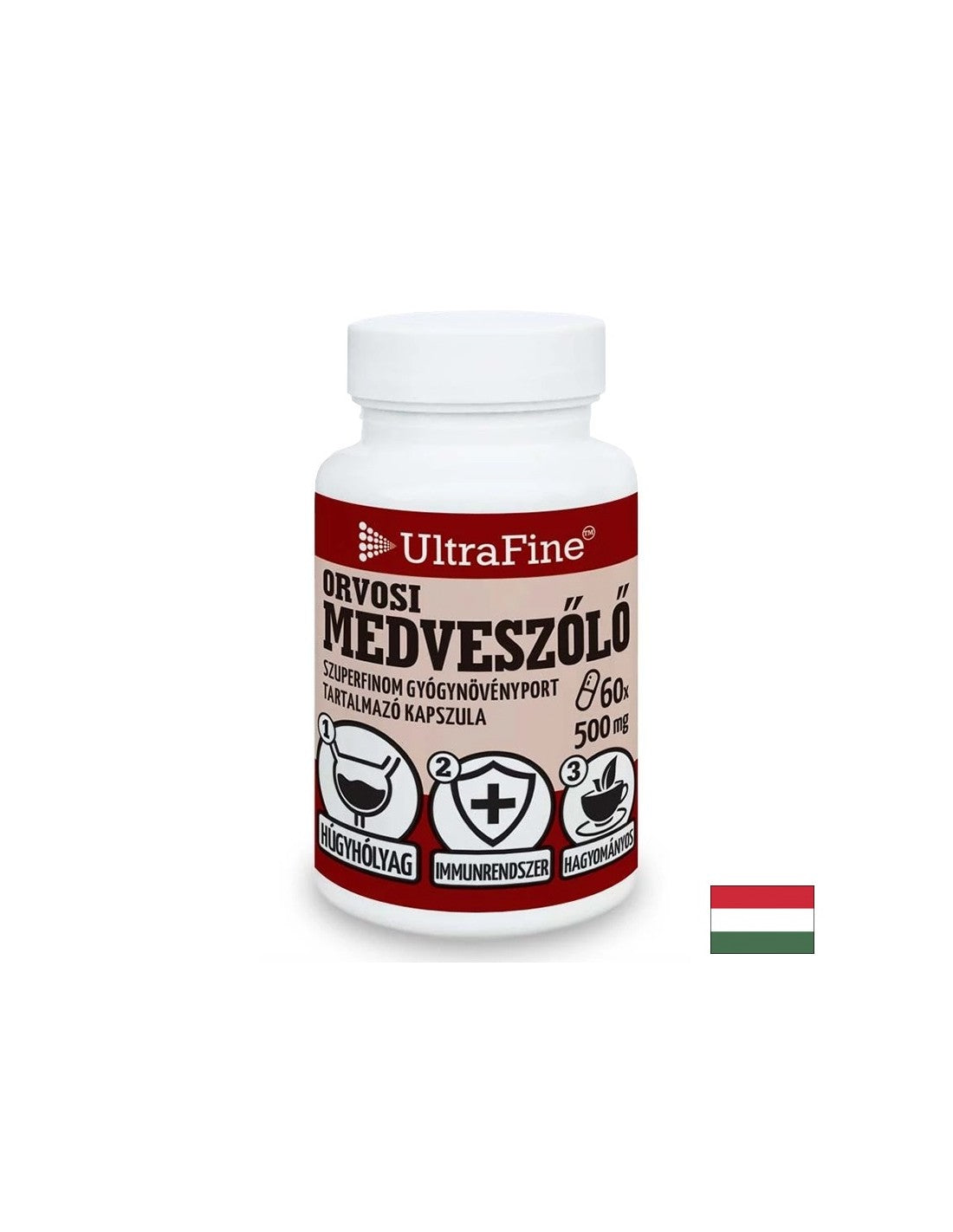 Santé urinaire - Bearberry (feuille), 500 mg x 60 capsules