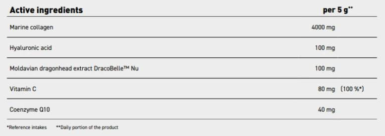 Collagène anti-âge | Collagène marin avec Dracobelle ™ Nu, acide hyaluronique et COQ10 - 300 grammes