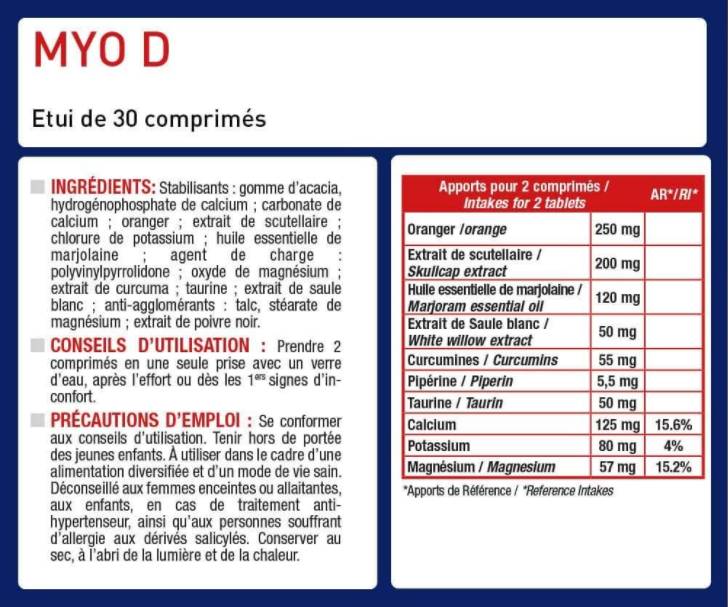 Myo d® | Relaxation musculaire - 30 comprimés