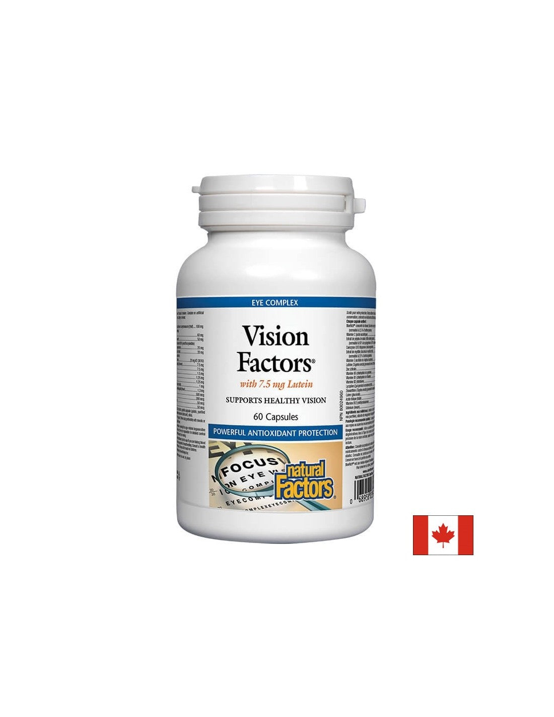 Vision Factors Strong Vision Formula, 60 Capsules Natural Factors - Nutra Best Europe