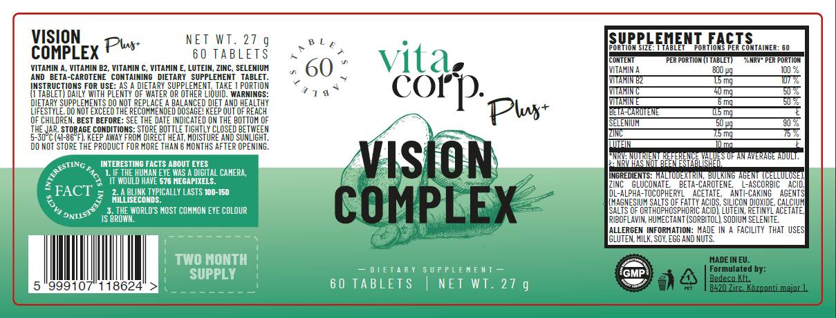 Complexe de vision | Formule de santé oculaire - 60 comprimés