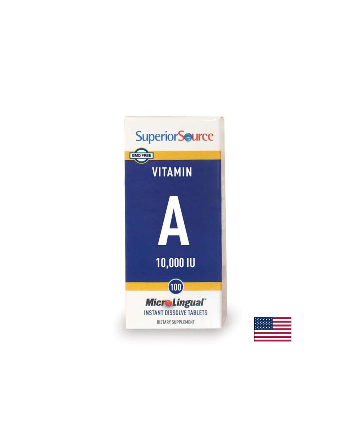 Vitamine A, 3000 mg x 100 comprimés sublinguaux <tc>Superior Source</tc>