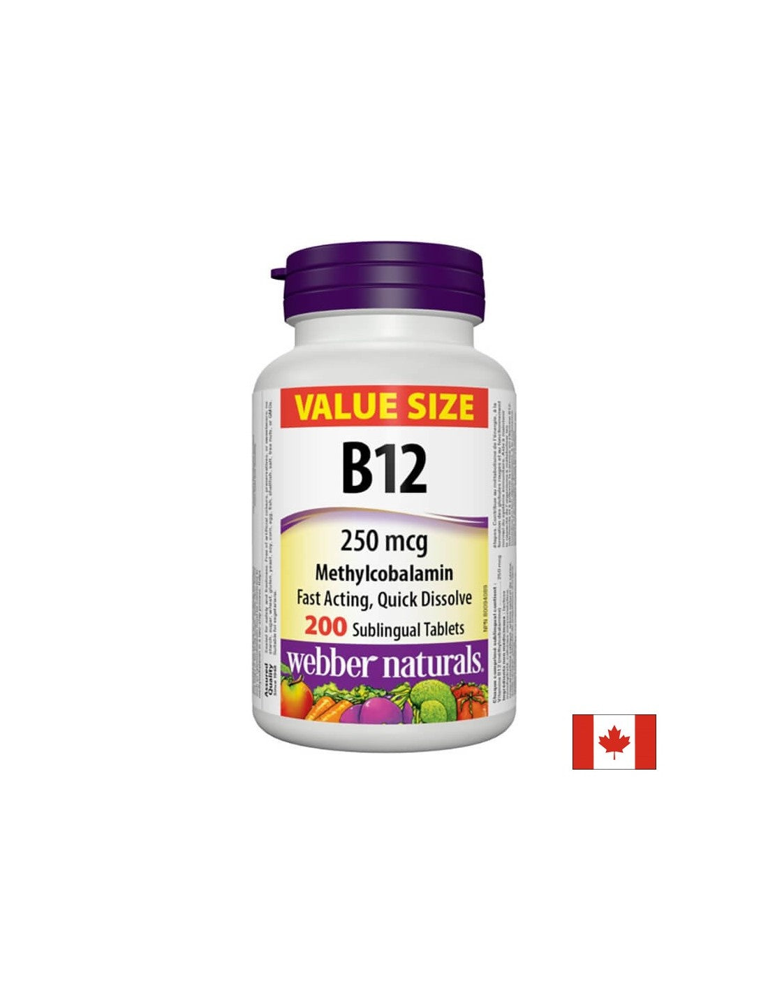 Vitamine B12 méthylcobalamine - Vitamine B12 méthylcobalamine 250 µg, 200 comprimés sublinguaux