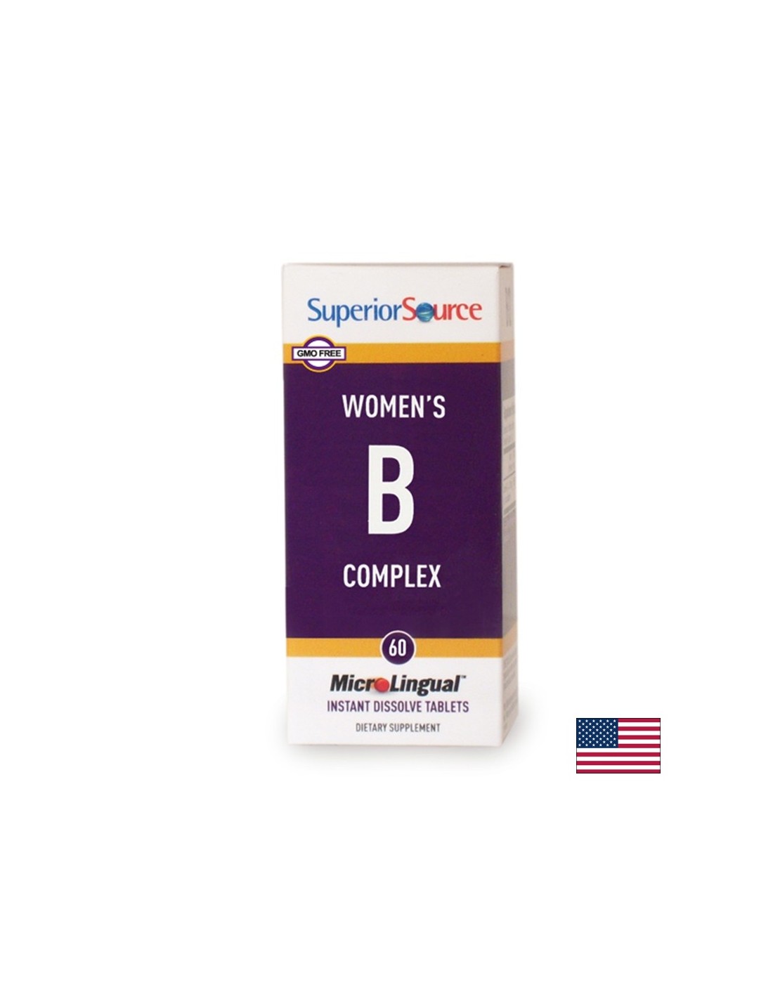 Complexe de vitamines B pour femmes, 60 comprimés sublinguaux <tc>Superior Source</tc>