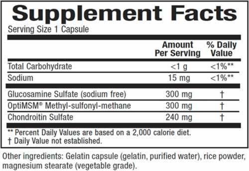 Formule d'articulation MSM 840 mg - 240 capsules