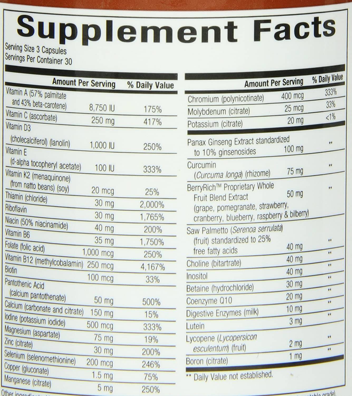 Multifactors Men's - 90 Capsules