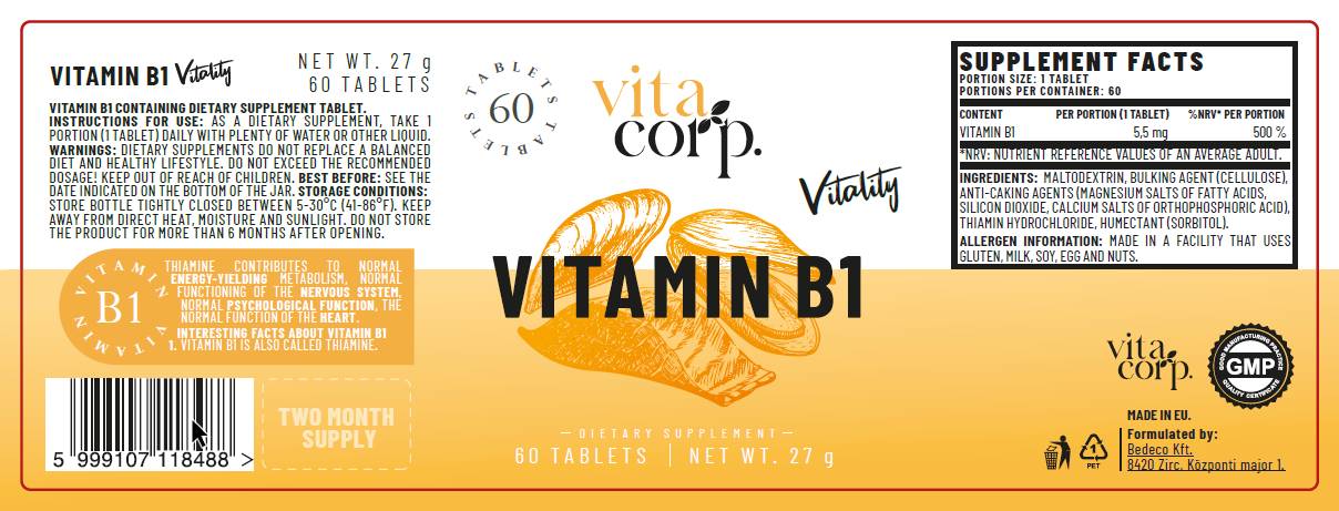 Vitamine B1 5,5 mg - 60 comprimés