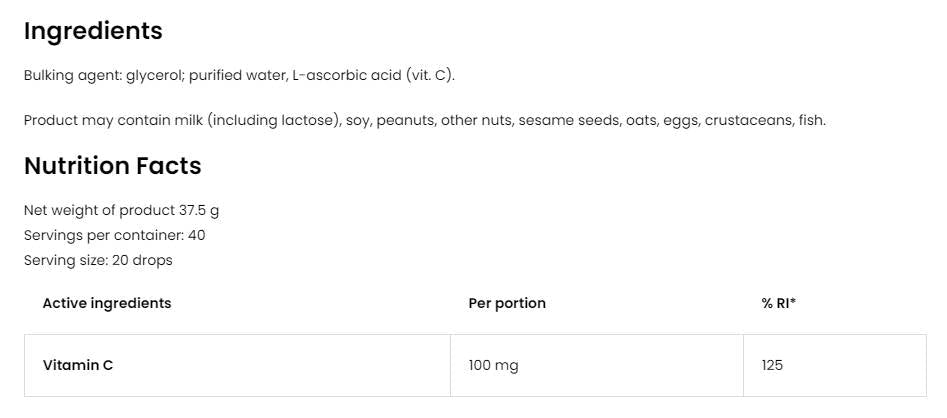 Vitamine C/Liquide Drop 30 ml