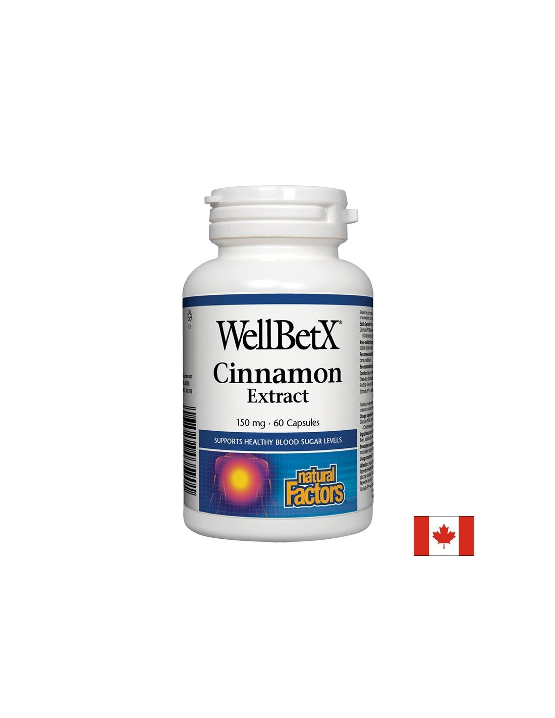 Extrait de cannelle Wellbetx® 150 mg - 60 capsules