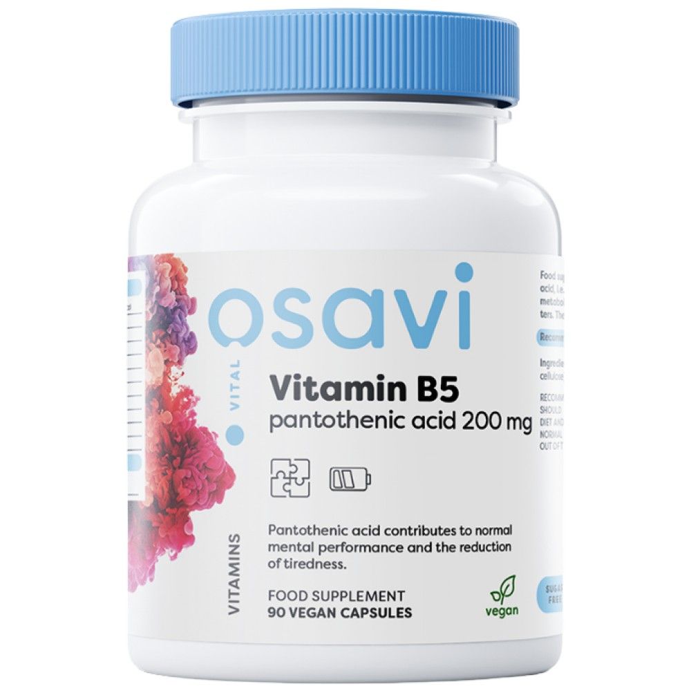 Vitamine B5 | Acide pantothénique 200 mg - 90 capsules