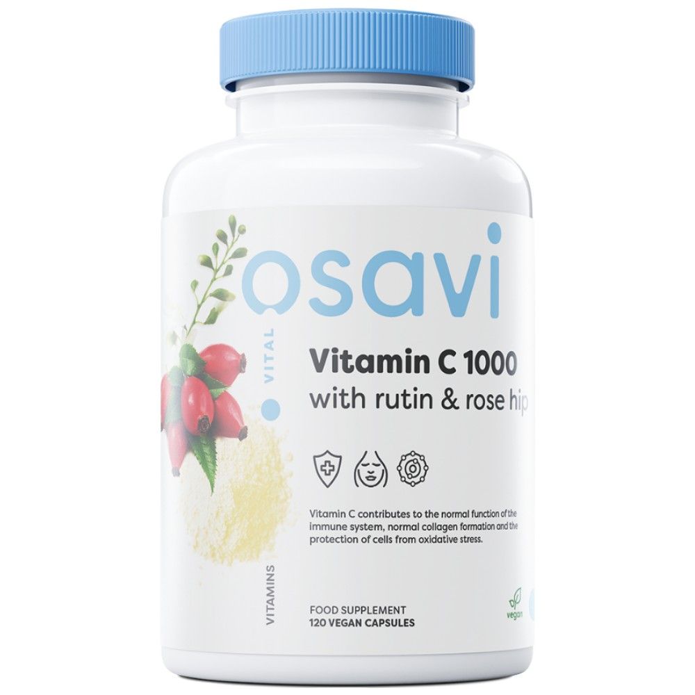 Vitamine C 1000 | avec Rutin & Rose Hip - 120 capsules