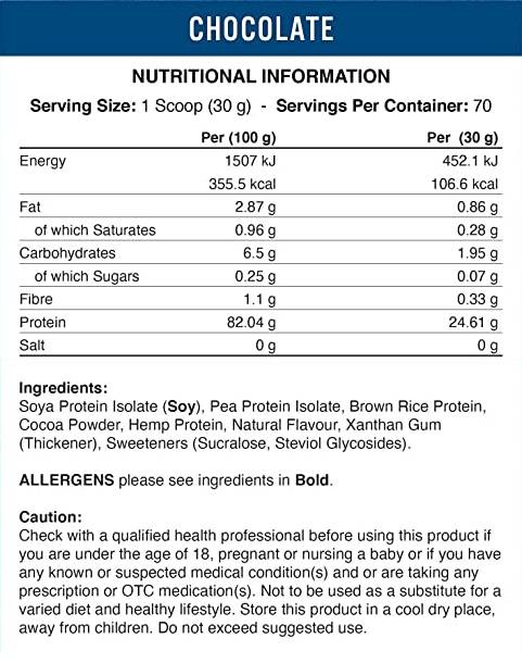 Vegan-Pro - mélange de protéines à base de plantes - 2100 grammes