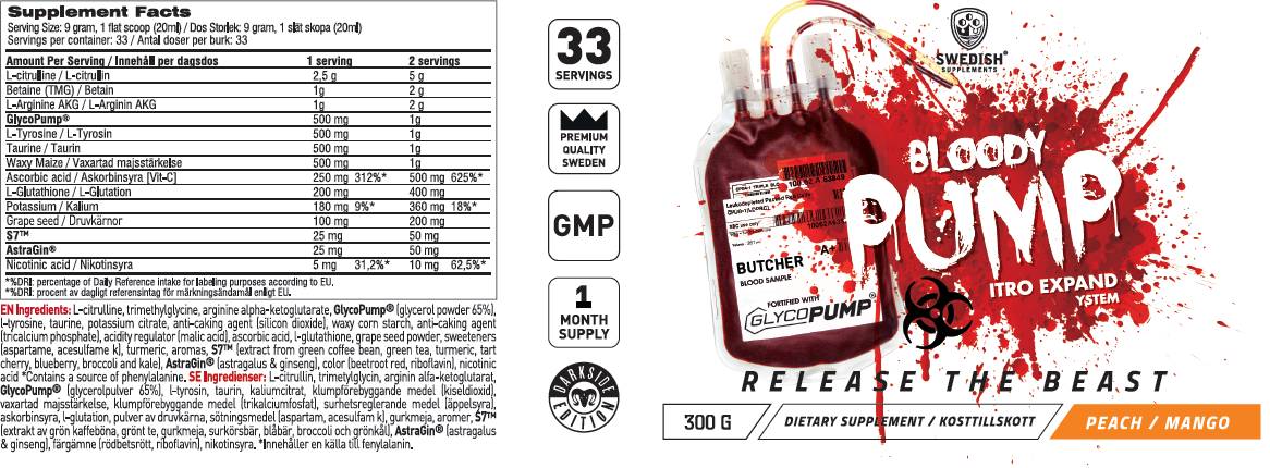 Système d'extension nitro sanglante de pompe sanglante - 300 grammes