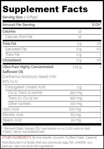 Pure CLA 1250 - 90 capsules de gel