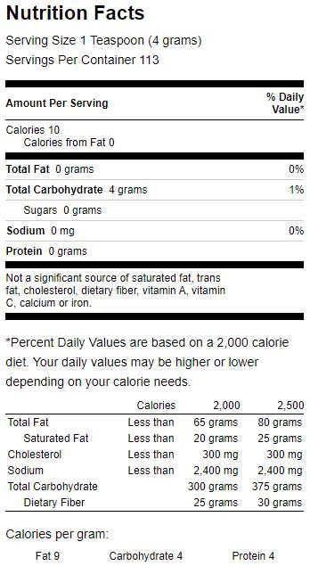100% de granules de xylitol non GMO purs 454 grammes