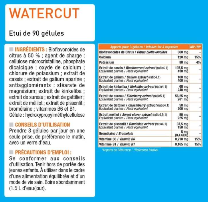 Watercut | Excès de diurétique - 90 capsules
