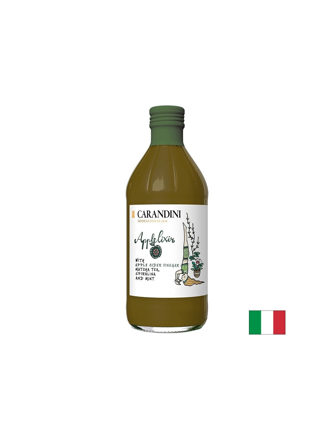 Vinaigre de cidre de pomme + matcha, spiruline et menthe, 500 ml