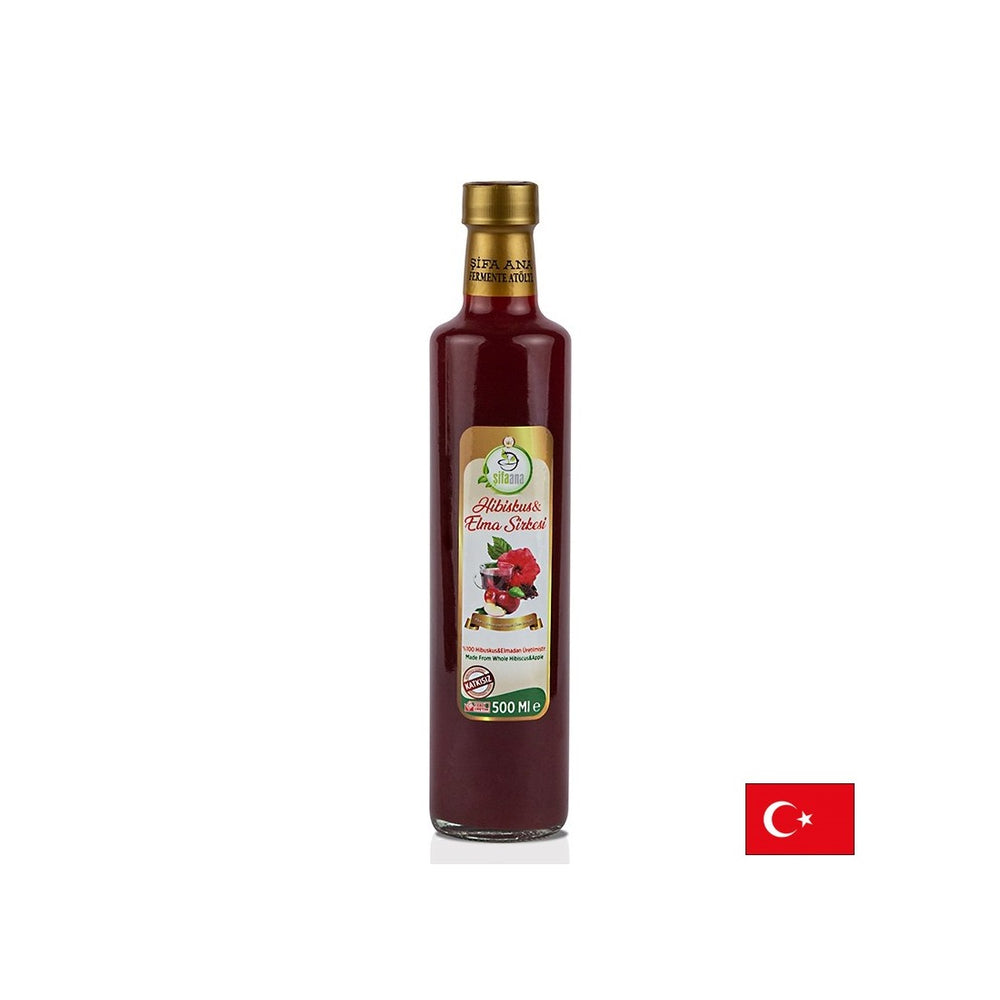 Vinaigre de cidre de pomme naturel avec hibiscus - Contrôle de la pression artérielle et du cholestérol, 500 ml