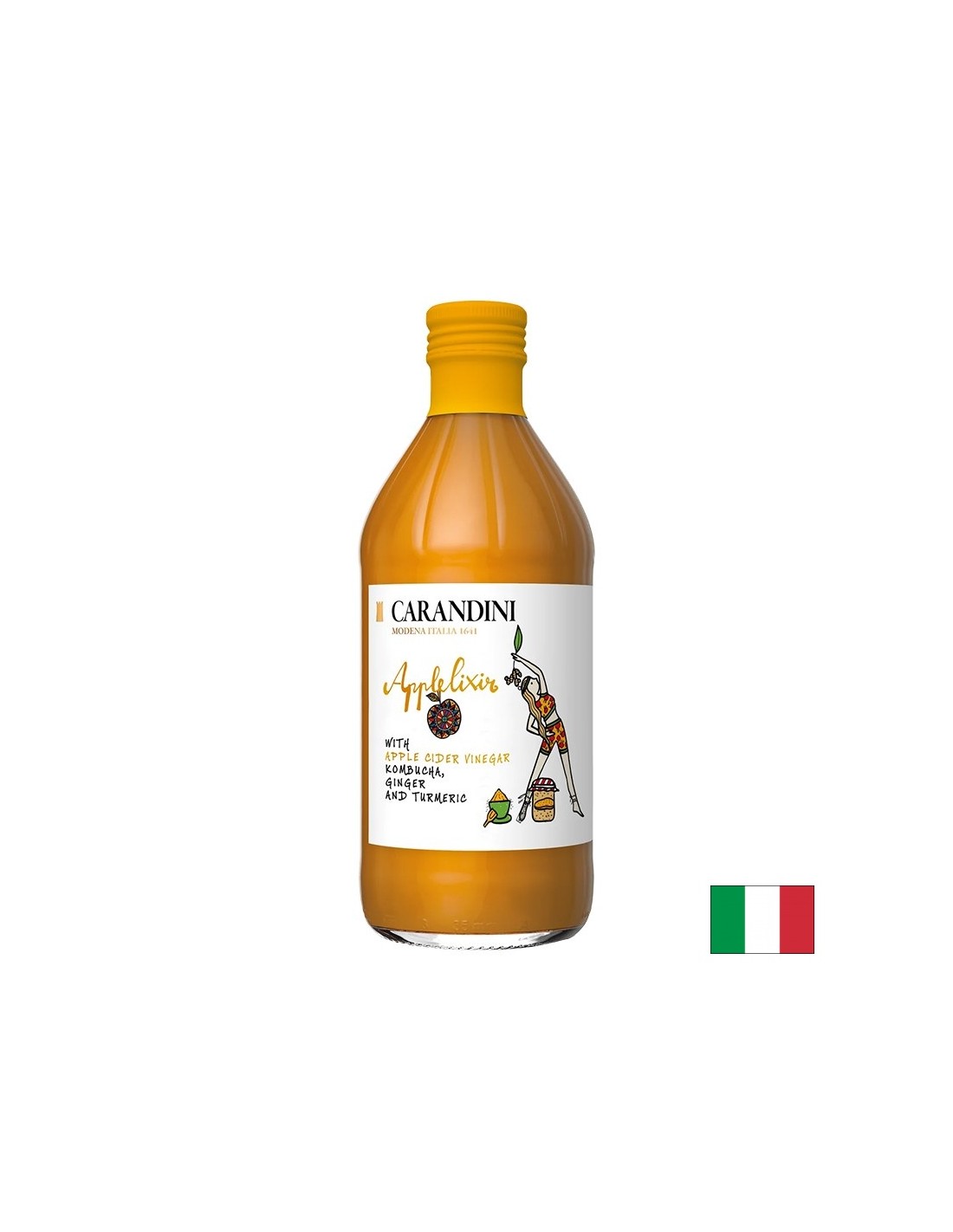 Vinaigre de cidre de pomme avec kombucha, gingembre et curcuma, 500 ml