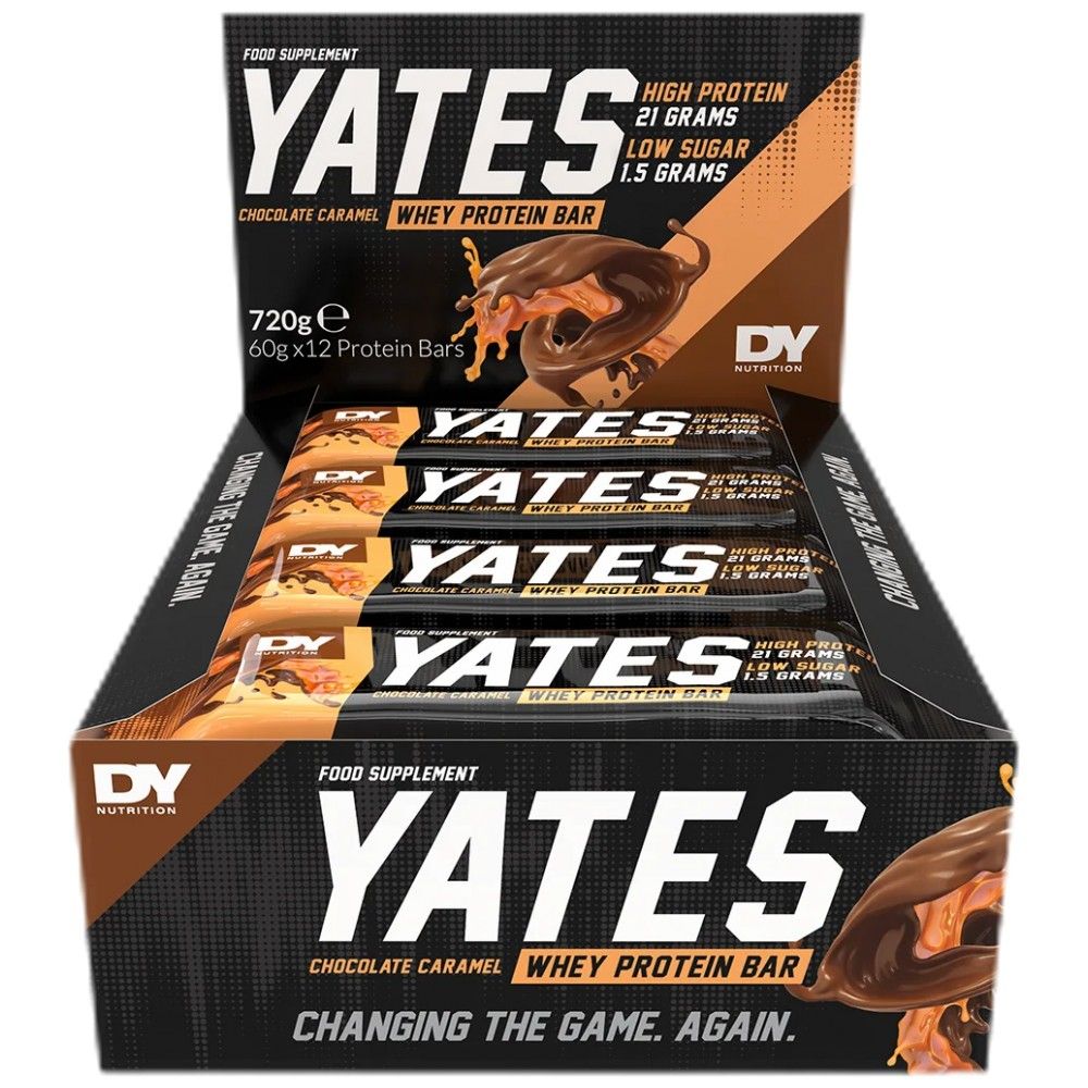Yates Whey Protein Bar | Pas de sucre - 12 x 60 grammes