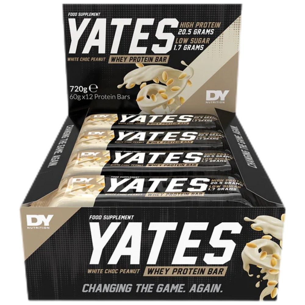 Yates Whey Protein Bar | Pas de sucre - 12 x 60 grammes