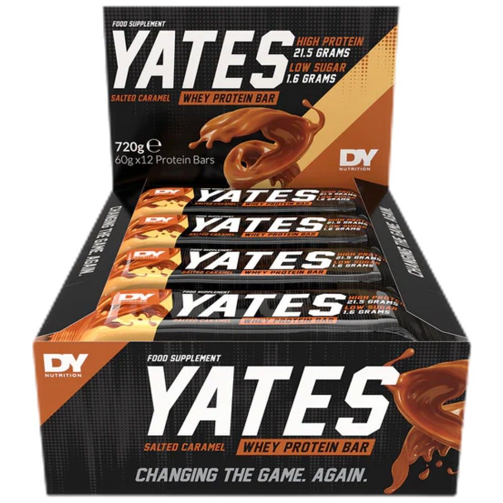 Yates Whey Protein Bar | Pas de sucre - 12 x 60 grammes