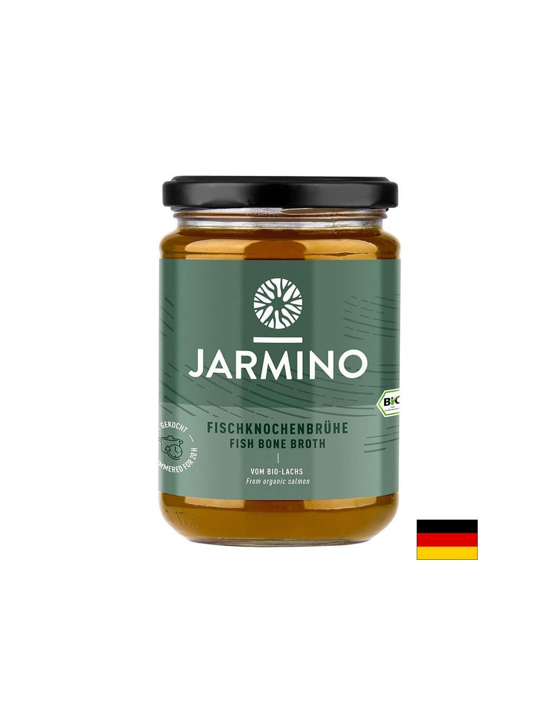 Bio de bouillon d'os de poisson - (avec épices, légumes et sel de roche), 350 ml