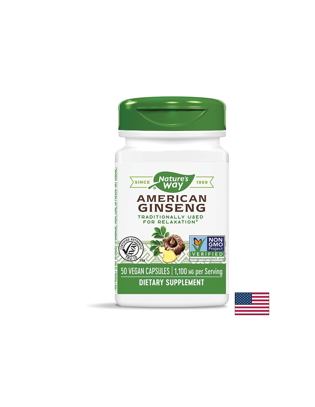 Ginseng américain 550 mg - 50 capsules