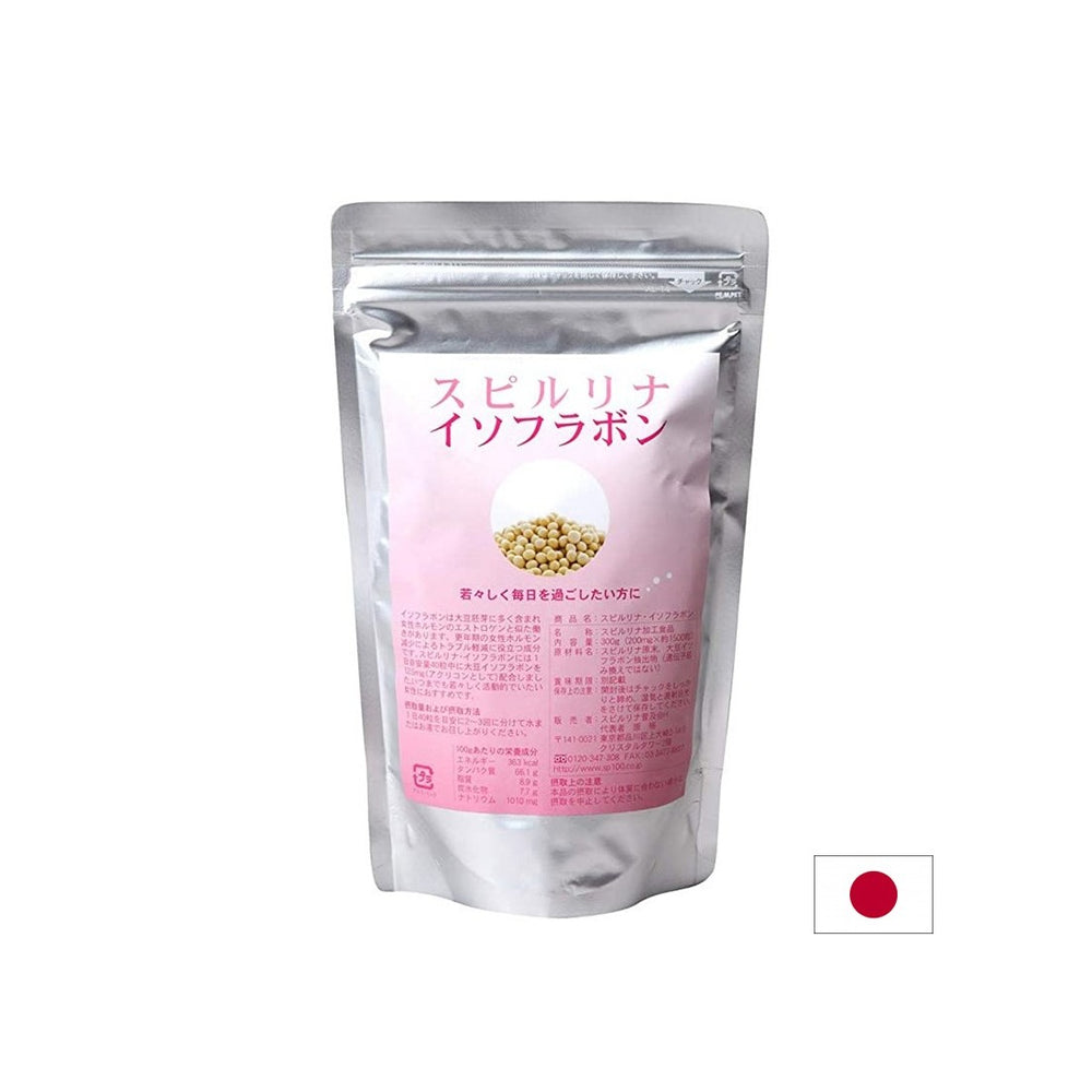 Spiruline japonaise + isoflavones - Support pour la santé des femmes et l'équilibre hormonal, 1500 comprimés