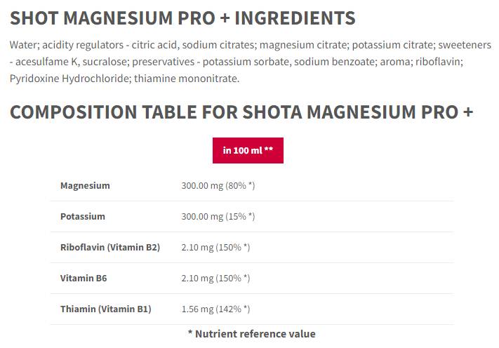 Magnésium Pro + Endurance | avec potassium et vitamine B1, B2, B6 - 12 x 100 ml