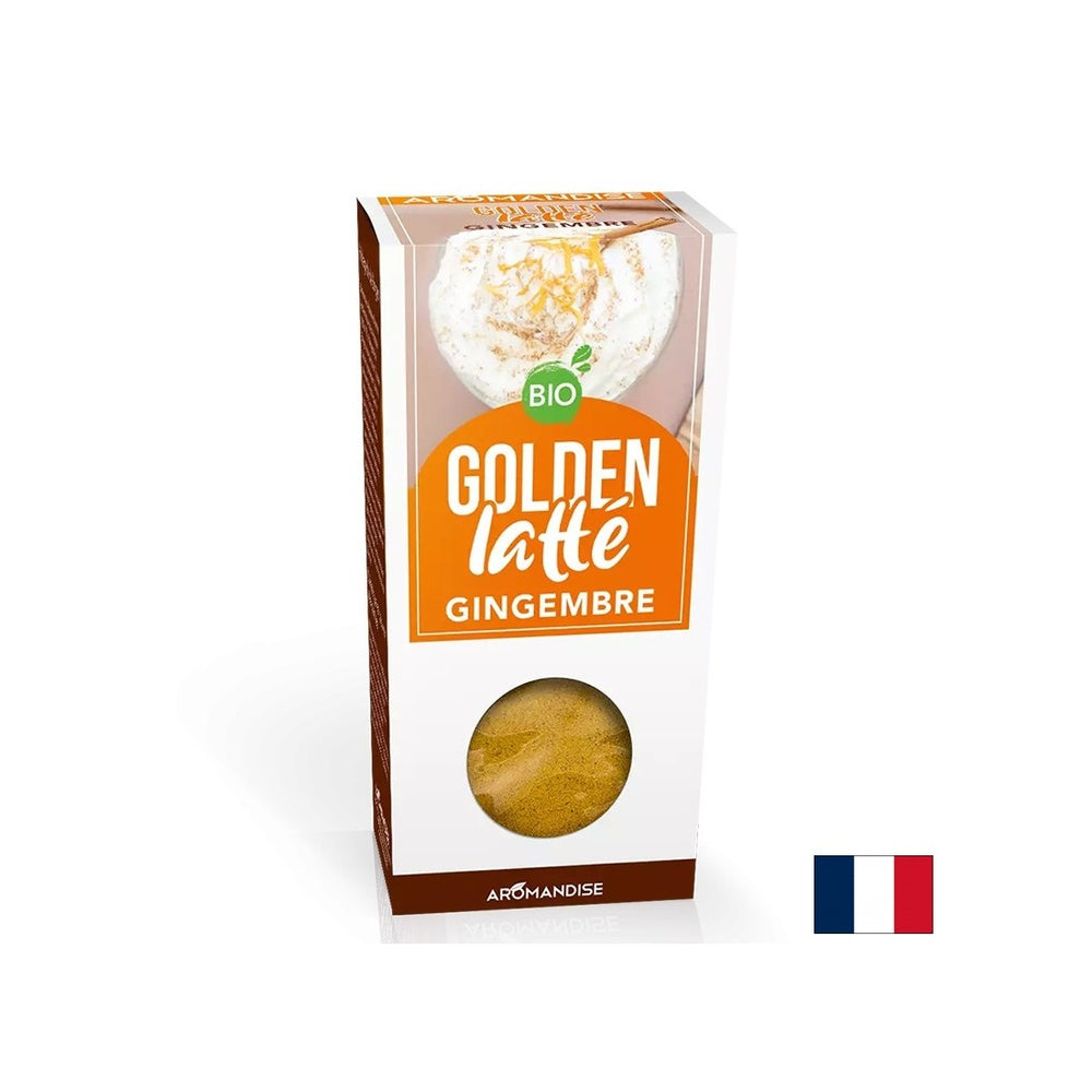 Latte doré avec curcuma et gingembre, boisson instantanée, 60 g